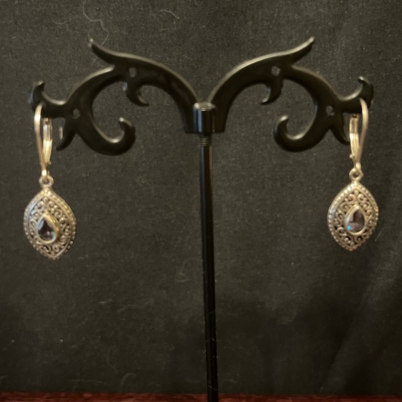 Sterling Silver & Mystic Topaz Necklace & Earring Set - Picture 5 of 11